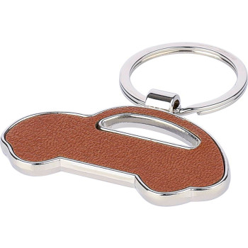 Portachiave in Pelle Personalizzati con Logo - Portachiavi in pelle riciclata a forma di auto Joan