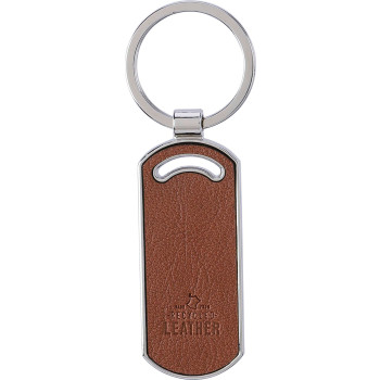 Portachiave in Pelle Personalizzati con Logo - Portachiavi in pelle riciclata a forma ovale Jill