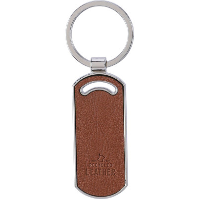 Portachiavi in pelle riciclata a forma ovale Jill