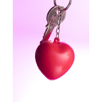 Gadget antistress personalizzati con logo - Portachiavi Lilou | A forma di cuore