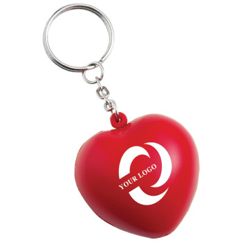 Gadget antistress personalizzati con logo - Portachiavi Lilou | A forma di cuore