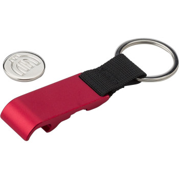 Portachiavi Lionel | Alluminio | Apribottiglie | Gettone per carrello