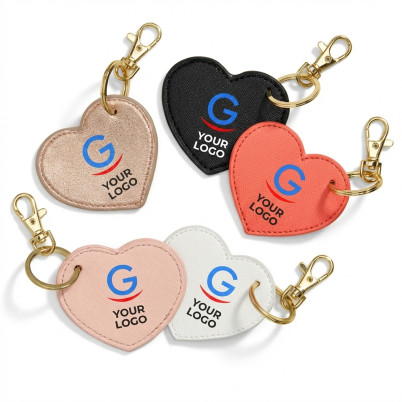 Portachiavi personalizzabile Bag Base con similpelle effetto saffiano