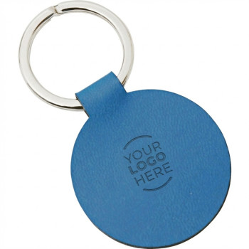 Portachiave in Pelle Personalizzati con Logo - Portachiavi personalizzabile Reflexa in vivella bicolore con anello resistente