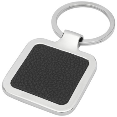 Portachiavi personalizzato con logo - gadget portachiavi aziendale - Portachiavi quadrato Piero in pelle PU laserabile