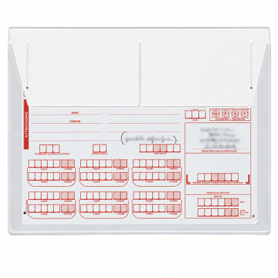 Portadocumenti personalizzabile con patta chiusura e doppio scomparto