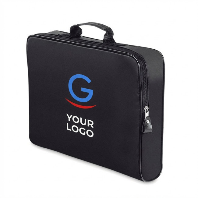 Portadocumenti personalizzabile in poliestere 70D con chiusura a zip