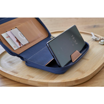 gadget ecologici con logo - Portafoglio custodia da viaggio in rPET Susanne