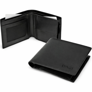 Portafoglio personalizzabile nero in pelle pieno fiore chiusura bottone