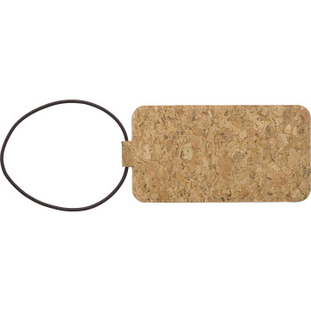 Etichette bagaglio personalizzate con logo - Portanome per bagaglio in sughero Makai