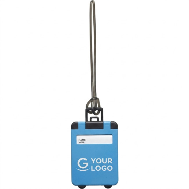 Etichette bagaglio personalizzate con logo - Portanome personalizzabile a forma di trolley Impression in ABS resistente