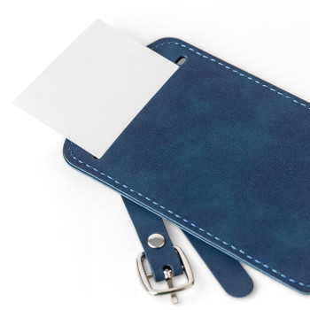 Accessorio da viaggio personalizzato - Portapassaporto e etichetta per bagagli in PU riciclato Zani