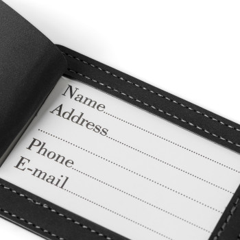 Accessorio da viaggio personalizzato - Portapassaporto e etichetta per bagagli in PU riciclato Zani