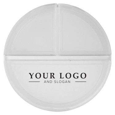 Portapillole 3 scomparti compatto Impression in polipropilene resistente