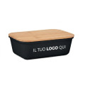 Portapranzo personalizzabile con coperchio in bamboo ecologico e PP resistente