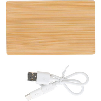 Power Bank in bamboo Ruby