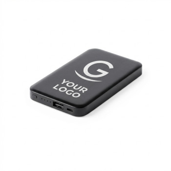 Power bank personalizzabile con luce LED bianca e capacità 4000 mAh