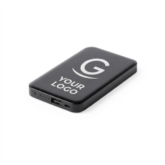 Power bank personalizzabile con luce LED bianca e capacità 4000 mAh