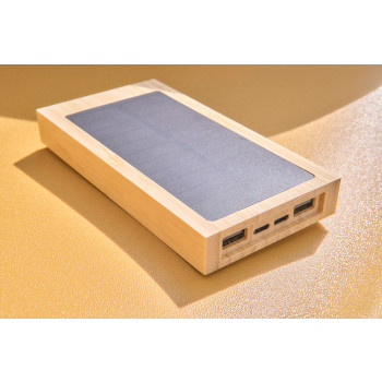 Power bank solare in bambù Elz