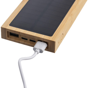 Power bank solare in bambù Elz