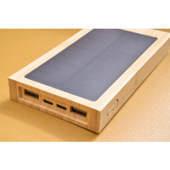 Power bank solare in bambù Elz