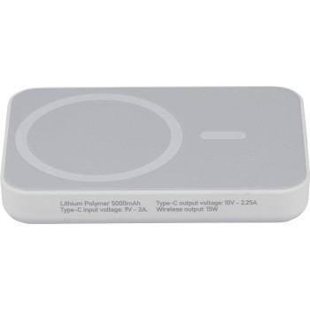 gadget ecologici con logo - Powerbank con caricatore wireless in ABS riciclato Miren