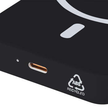 gadget ecologici con logo - Powerbank con caricatore wireless in ABS riciclato Miren