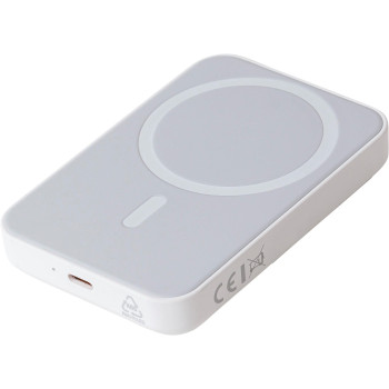 gadget ecologici con logo - Powerbank con caricatore wireless in ABS riciclato Miren