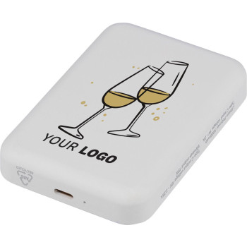 gadget ecologici con logo - Powerbank con caricatore wireless in ABS riciclato Miren