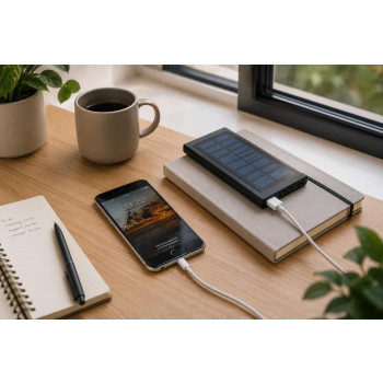 Power Bank Personalizzati con Logo - Powerbank solare Sonne | 8.000 mAh