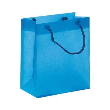 Shopping Bag personalizzabile in polipropilene semitrasparente con manici cordoncino