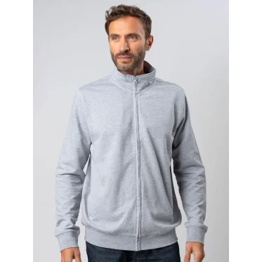 Felpa full zip personalizzabile Black Spider collo alto e tasche a filetto