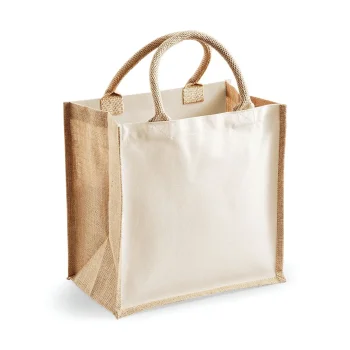 Borse shopper juta personalizzate con logo - Printers Midi Jute Tote