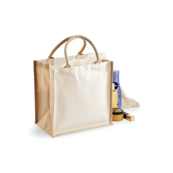 Borse shopper juta personalizzate con logo - Printers Midi Jute Tote