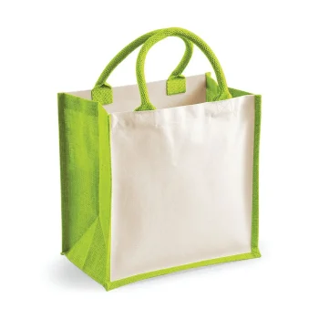 Borse shopper juta personalizzate con logo - Printers Midi Jute Tote