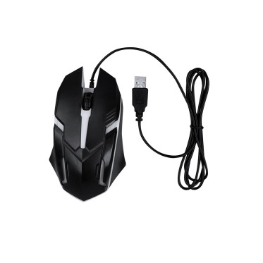 Mouse da gaming personalizzabile con LED multicolore e connessione USB