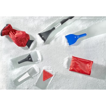 Raschia ghiaccio personalizzato con logo - Raschietto per ghiaccio in ABS con spazzola da neve Justin