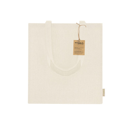 Borsa cotone riciclato personalizzabile resistenti manici 70 cm