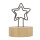 Clip natalizia in legno con base naturale e clip in metallo