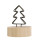 Clip natalizia in legno con base naturale e clip in metallo