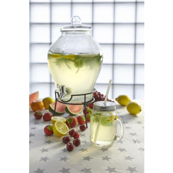 Borraccia personalizzata con logo - Recipiente in vetro, capacità 480 ml Sakina