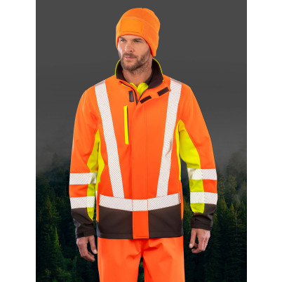 Recycled 3-layer printable safety softshell