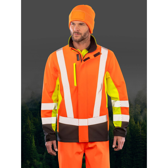 Recycled 3-layer printable safety softshell