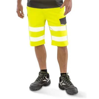 Recycled dynamic stretch safety shorts