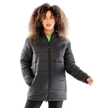 Recycled hooded padded parka