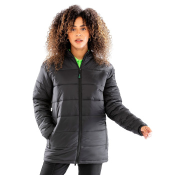 Recycled hooded padded parka