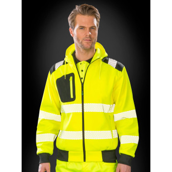 Felpe alta visibilità personalizzate - Recycled Robust Zipped Safety Hoody