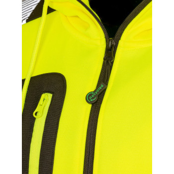 Felpe alta visibilità personalizzate - Recycled Robust Zipped Safety Hoody