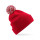 Cuffia invernale personalizzabile Beechfield doppio strato con pompon bicolore