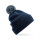 Cuffia invernale personalizzabile Beechfield doppio strato con pompon bicolore
